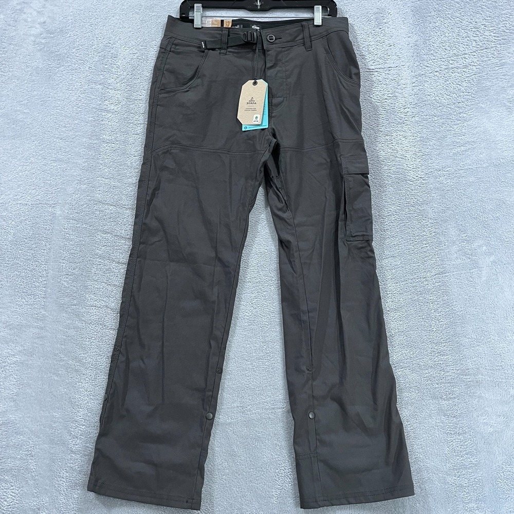 Prana Zion Pants II Relaxed Straight Leg Dark Iron Mens 31x30 Grey Stretch Hike